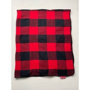 Marlboro Country Store Throw Blanket Red Black Buffalo Plaid Wool Cabin Decor
